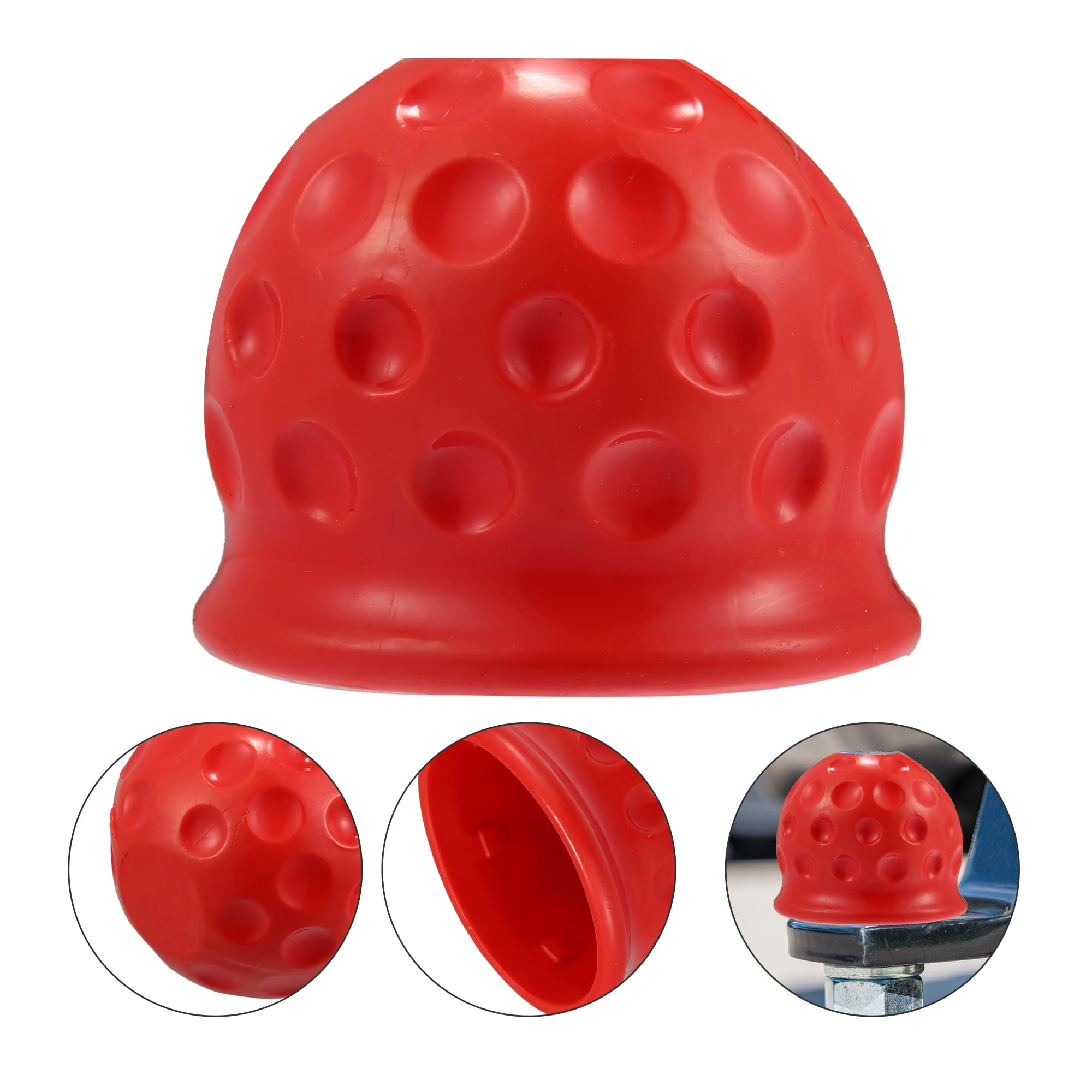 Unique Bargains Trailer Hitch Ball Cover Waterproof Dustproof Red for Car Truck RV