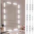 thumbnail image 1 of Led Vanity Mirror Lights, Hollywood Style Vanity Make Up Light, 10ft Ultra Bright White LED, Dimmable Touch Control Lights Strip, for Makeup Vanity Table & Bathroom Mirror, Mirror Not Included, 1 of 9