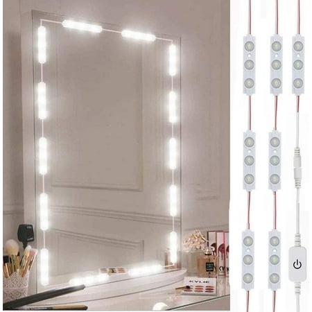 Led Vanity Mirror Lights Hollywood, Hollywood Vanity Mirror With Bulbs Desk White