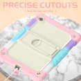 thumbnail image 6 of Allytechgroup Shockproof Case with Screen Protector for Samsung Galaxy Tab A9+ Plus 11" SM-X210 X215 X216, Rugged Bumper Anti-Scratch Kickstand Shoulder Strap Kids Friendly Case Cover, Colorful Pink, 6 of 9