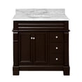 thumbnail image 4 of Westminster 36" Bathroom Vanity with Chocolate Cabinet and Carrara Marble Top, 4 of 7