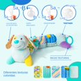 thumbnail image 4 of Regla de altura de perro Animal, música, juguete de peluche relajante, muñeca bebé, juguetes para recién nacidos, desarrollo de inteligencia educativa temprana,Azul, 4 of 7