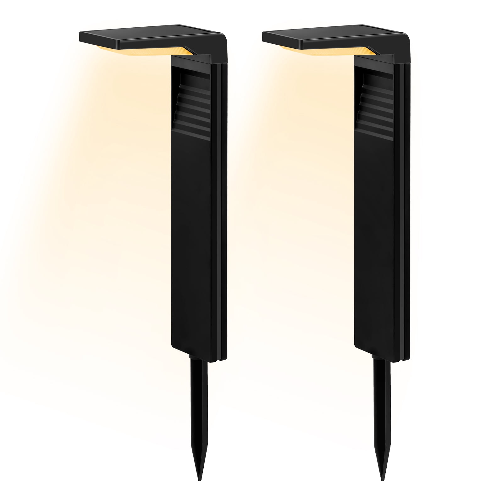Solar Pathway Lights 2 Pack Walkway Path Lights, Warm White