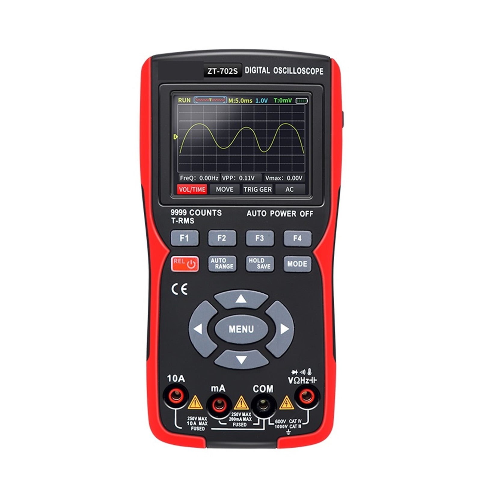 Digital Oscilloscope 48MSa/s 10Mhz Waveform Digital Storage Oscilloscpe Multimeter Auto True RMS Tranistor Probe Multimetro ,Professional Designed