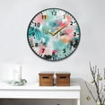 thumbnail image 4 of Modern Splash Color Pattern Wall Clock Modern Decor Acrylic Clock Golden Hands 9.5in, 4 of 12