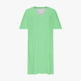 thumbnail image 4 of Loopsun Womens Summer Dresses, Plus Size Dress for Women, Casual V-Neck Short Sleeve Solid Plus Size Midi Dress with Pockets Green, 4 of 5