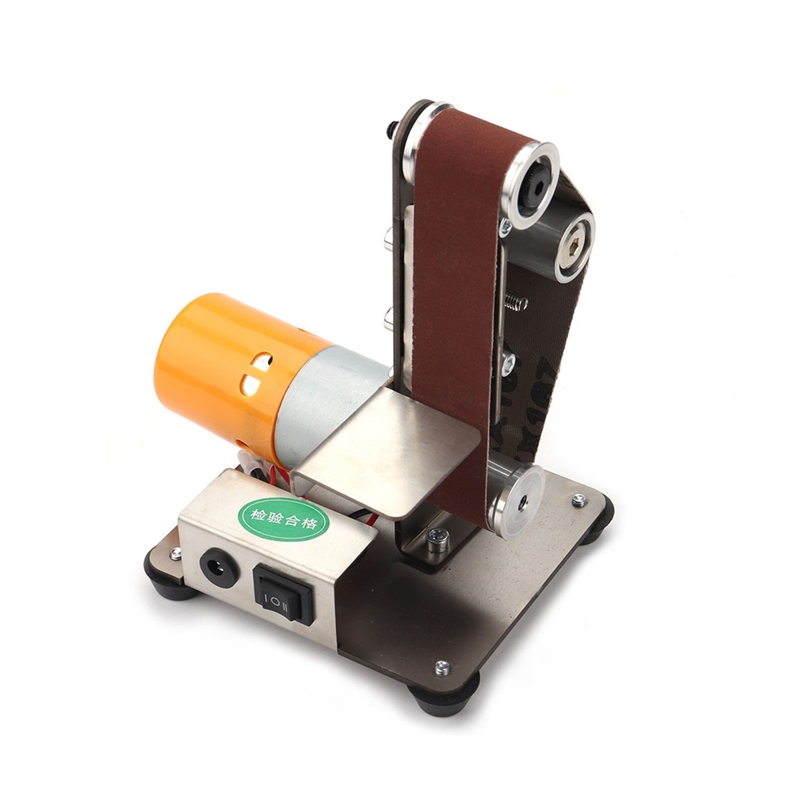Multifunctional Desktop Vertical Miniature Mini Electric Belt Machine DIY Polishing Machine Fixed Angle Grinder ,Low Vibration
