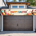 thumbnail image 5 of LUUFILx Easter Bunny Backdrop Banner Flower Eggs Decorations Spring Festival Celebration Party Supplies Floral Photography Props Background, 5 of 8