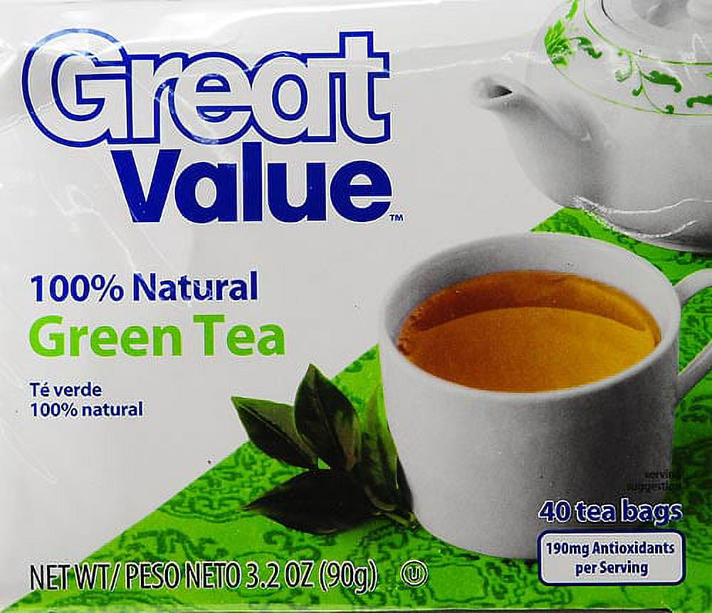 Great Value Green Tea Tea Bags, 40 ct