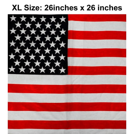USA Flag Design XL 26 X 26 Cotton Scarf Bandana