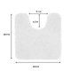 thumbnail image 3 of Alfombrilla de baño en forma de U, extrasuave y afelpada, superabsorbente. Lavable y seca a máquina (50 x 60 cm, blanco)., 3 of 7