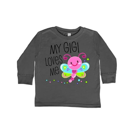

Inktastic My Gigi Loves Me- cute dragonfly Gift Toddler Boy or Toddler Girl Long Sleeve T-Shirt