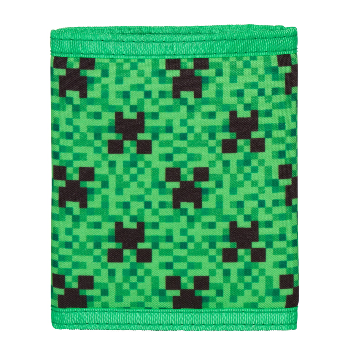 Minecraft Creeper Face Nylon Tri-Fold Wallet Multi-Colored Licensed
