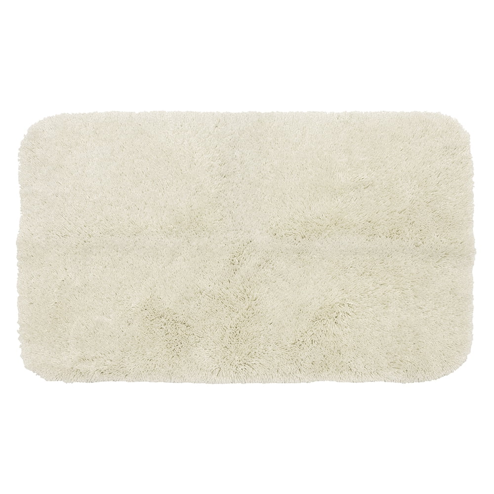 Mainstays Performance Polyester Bath Rug, Artic White, 23