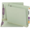 Smead? 3" Expansion Folder, 2 Fasteners, End Tab, Gray, 25 per Box (SMD34725)