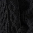 thumbnail image 3 of Men's Crew Neck Cable Knit Sweater Long Sleeve Relaxed Fit Pullover Thick Knitwear Casual Tops for Fall Winter Daily Wear Black 4XL, 3 of 6