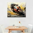 thumbnail image 2 of Nawypu  Motorcycle Wall Art for Bedroom, Graffiti Motorcycle Racing Poster Wall Art for Living Room, Large Cool Racer Posters for Room Man Cave, 2 of 4