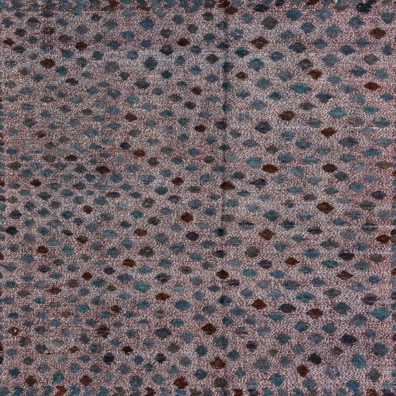 Ahgly Company Machine Washable Indoor Square Abstract Burgundy Brown Area Rugs, 7' Square