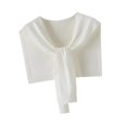 thumbnail image 1 of Chales de punto para mujer, regalo, estilo casual y elegante para el día a día, chal de moda, suéter Blanco, 1 of 9