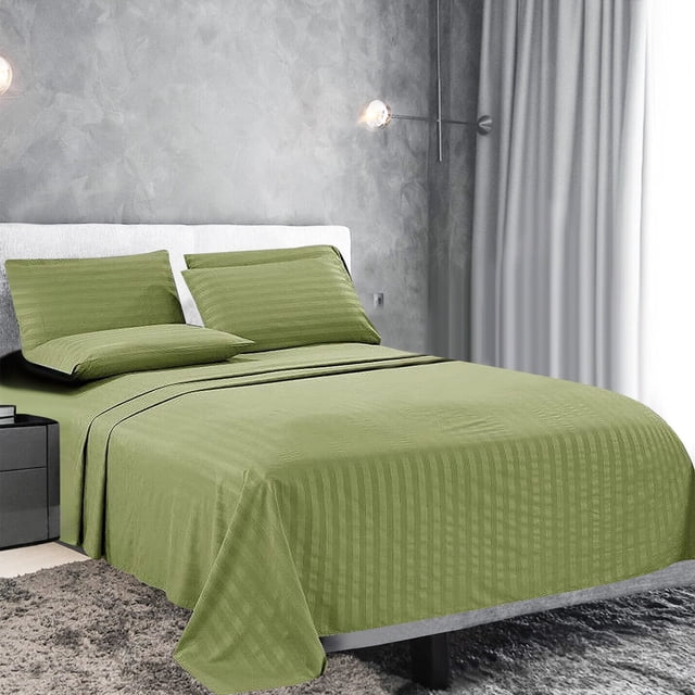 Sábanas de algodón para cama tamaño queen, sábanas tamaño queen de 400 hilos, juego de sábanas tamaño queen de 15 pulgadas de profundidad.