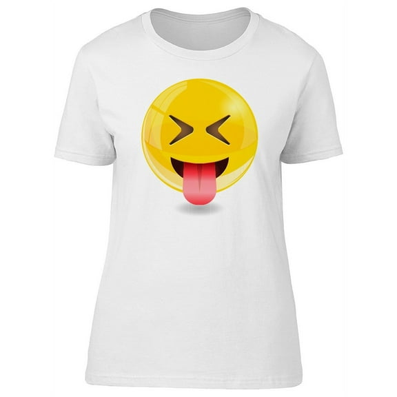 Glass Tongue Out Icon T-Shirt Women -Image by Shutterstock, Female Medium