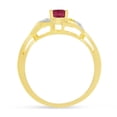 thumbnail image 5 of 14k Yellow Gold Oval Ruby And Diamond Ring, 5 of 6