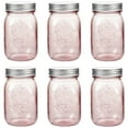 thumbnail image 1 of Frascos Mason Amzcku de 16 oz color rosa empolvado, paquete de 6, 1 of 6
