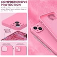 thumbnail image 4 of Designed for iPhone 14 Plus Case with Screen Protector and Camera Protection, Liquid Silicone Phone Case with Soft Microfiber Lining (Pink), 4 of 14