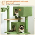 thumbnail image 3 of PAWZ Road Arbre à Chat Multi-Niveaux 56 Pouces avec 2 Condos et Hamac pour Grand Chat Intérieur Cactus Vert, 3 of 7