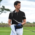thumbnail image 5 of Balery Skeleton Playing Xylophone Printed Men’s Short Sleeve Polo Shirt, Midweight Men's Shirt,Golf Polo shirts -X-Large, 5 of 8