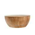 thumbnail image 6 of Triple Tree Vintage Round Wood Coffee Table with Storage, Natural Wood Grain, 6 of 9