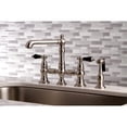 thumbnail image 2 of Kingston Brass KS7278PKLBS Duchess Bridge Kitchen Faucet with Brass Side Sprayer, Brushed Nickel, 2 of 7