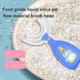 thumbnail image 3 of 2-12Y Kid's 360 ° Cepillo De Dientes De Silicona En Forma De U Limpieza De Cavidad Oral Para Bebés, 3 of 4