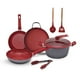 thumbnail image 1 of Bateria de Cocina Flavorstone Light Master Antiadherente Set 8 Piezas Rojo, 1 of 5