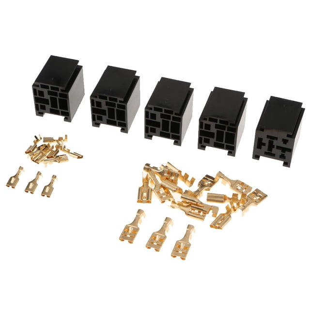 Base Y Terminales De Montaje Del Tenedor De Zócalo De Automotriz De 12V 5-Pin 80Amp Cola Conector de relé de 5 pines