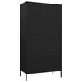 thumbnail image 2 of vidaXL Garde-Robe Noire 90x50x180 cm Acier, 2 of 4