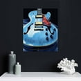 thumbnail image 5 of ONETECH   Eletric Guitar Canvas Wall Art Abstract Blue Guitar Picture Prints Modern Music Theme Artwork Framed Ready to Hang, 5 of 5