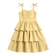thumbnail image 2 of Kiijoy Girls Smocked Layered Spaghetti Strap Dress Summer Casual A Line Dress, Sizes 5-14, 2 of 7