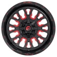 thumbnail image 3 of Fuel Stroke 18X9 Gloss Black Red Tinted Clear Wheel, 3 of 7