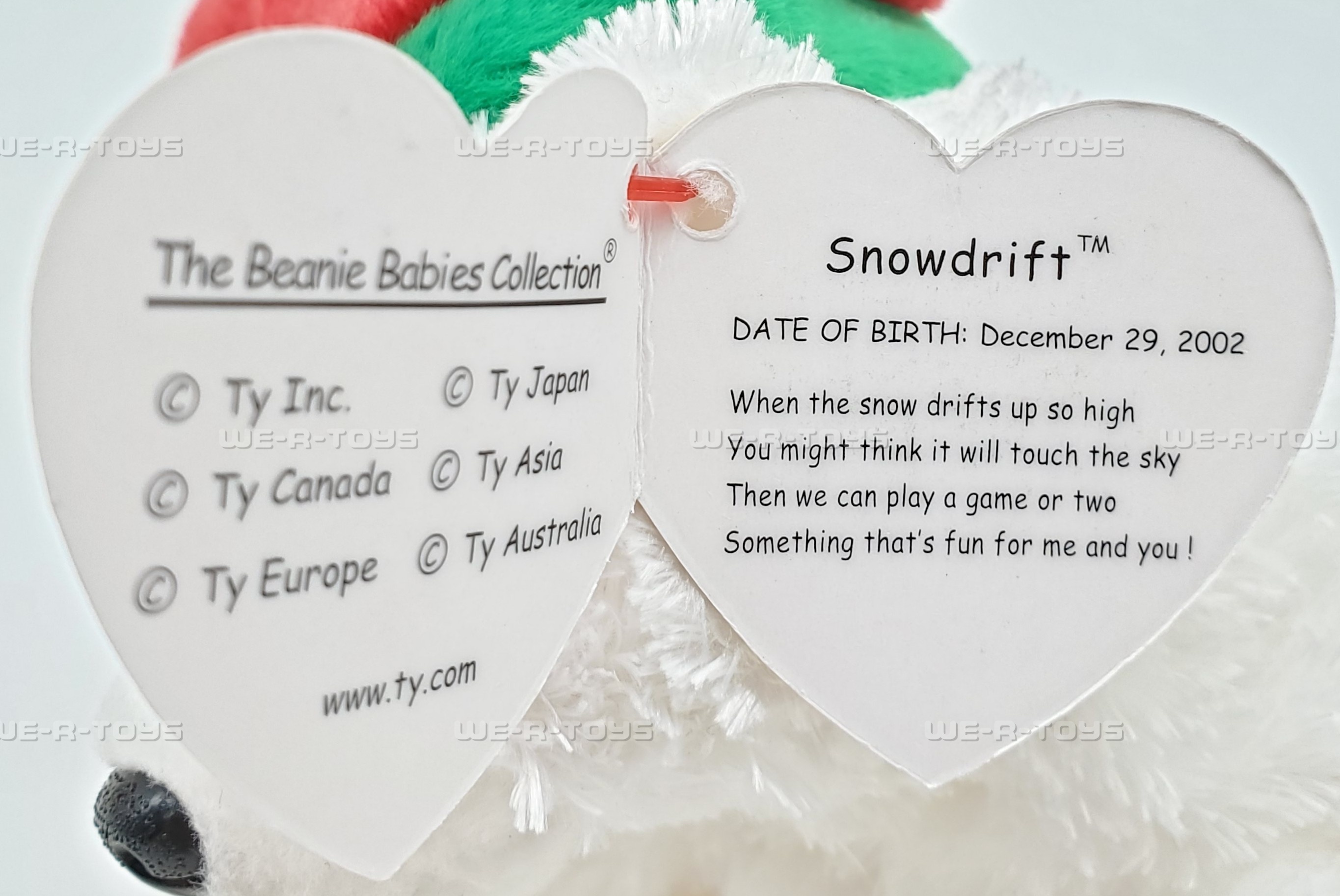 TY Beanie Baby – SNOWDRIFT Der Eisbär, Kuscheliges Sammler-Plüschtier