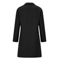 thumbnail image 6 of ZVNAΖH Mens Long Trench Coat Single Breasted Lapel Overcoat Wool Blend Casual Trench Coat with Pockets Fall Winter Warm Peacoat, 6 of 7