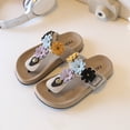 thumbnail image 2 of WNVMWI Little Girls Flip Flops Toddlers Summer Platform Sandals Kids Soft Soled Thong Sandal Childrens Beach Slippers Beige Size 7, 2 of 5