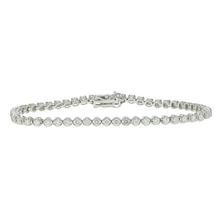 Si1 Clarity Loose Diamond - 2 cttw Certified Classic Tennis Diamond Bracelet 14K White Gold SI1-SI2 Clarity I-J Color