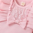 thumbnail image 4 of Karoyedx Baby Clothes Preemie Clothes Baby Girl Outfit Newborn Ribbed Romper Knitted Pants Headband Coming Home Outfits Red Size,18-24 Months, 4 of 7