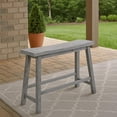 thumbnail image 6 of Benjara Saddle Design Wooden Bench with Grain Details- Gray, 6 of 7