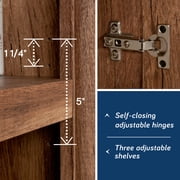 Sauder Palladia 3-Shelf Bookcase, Vintage Oak Finish
