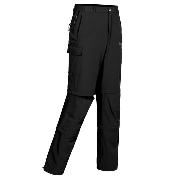 Little Donkey Andy Men's Stretch Convertible Pants, Zip-Off Quick-Dry Hiking Pants, UV Protection, Lightweight Black Size S
