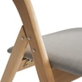 thumbnail image 6 of Folding Chairs 2 Pack Wooden Folding Chairs with Padded Seats and Back, Portable Stackable Dining Chairs Set of 2 Folding Chairs Ideal for Kitchen Office Wedding Party Picnic, Khaki, 6 of 7