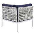 thumbnail image 5 of Sofa Corner Chair, Sunbrella, Aluminum, Metal, Steel, Blue Navy, Modern Contemporary Urban Design, Outdoor Patio Balcony Cafe Bistro Garden Furniture Hotel Hospitality, 5 of 7
