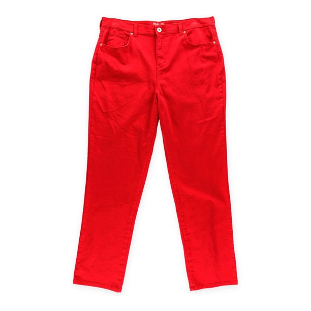 Estilo y co. Jeans Natural Regular Fit para Mujer, Naranja, 14 Style&co. Ajuste regular